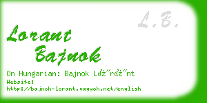 lorant bajnok business card